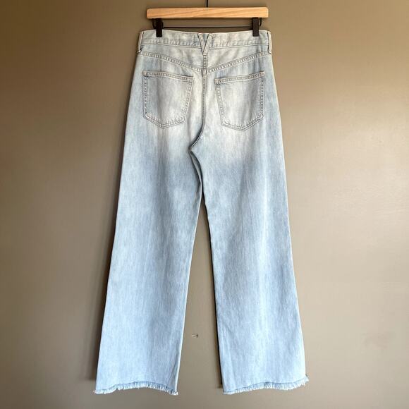 Veronica Beard Taylor Relaxed Wide Leg High Rise Jean in Aire Size 28 Light Blue - Picture 8 of 16